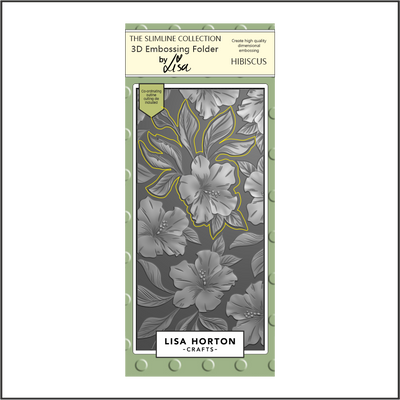 Lisa Horton Crafts Hibiscus DL 3D Embossing Folder with Die