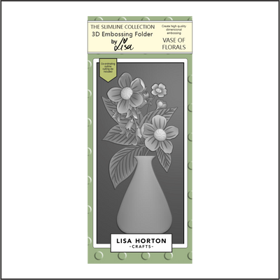 Lisa Horton Crafts Vase of Florals DL 3D Embossing Folder with Die