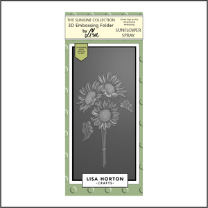 Lisa Horton Crafts Sunflower Spray DL 3D Embossing Folder with Die