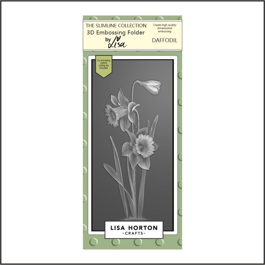 Lisa Horton Crafts Daffodil DL 3D Embossing Folder with Die