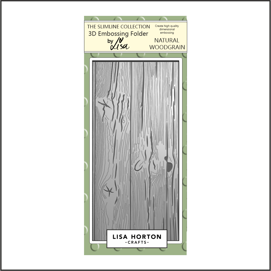 Lisa Horton Crafts Natural Woodgrain DL 3D Embossing Folder