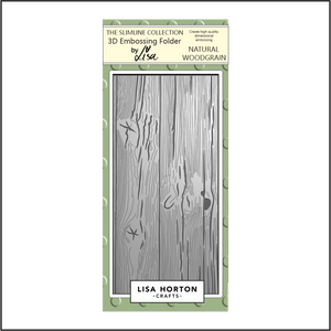 Lisa Horton Crafts Natural Woodgrain DL 3D Embossing Folder