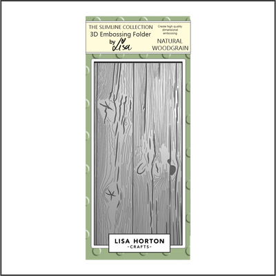 Lisa Horton Crafts Natural Woodgrain DL 3D Embossing Folder