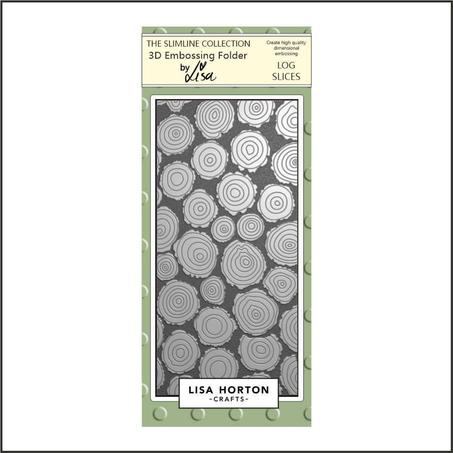 Lisa Horton Crafts Log Slices DL 3D Embossing Folder