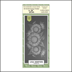 Lisa Horton Crafts Sunflower Garland DL 3D Embossing Folder and Die