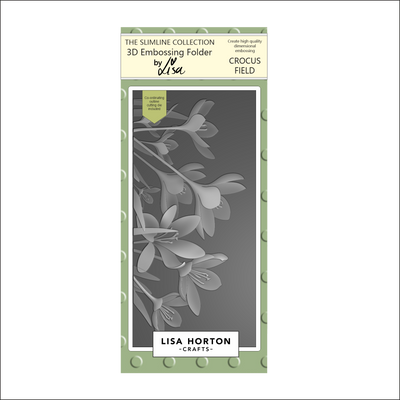 Lisa Horton Crafts Crocus Field DL 3D Embossing Folder with Die