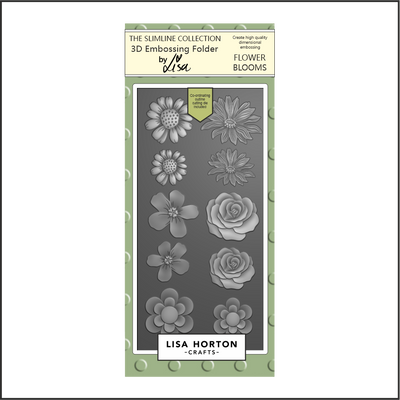 Lisa Horton Crafts Flower Blooms DL 3D Embossing Folder with Dies