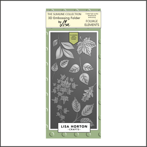 Lisa Horton Crafts Foliage Elements DL 3D Embossing Folder with Die