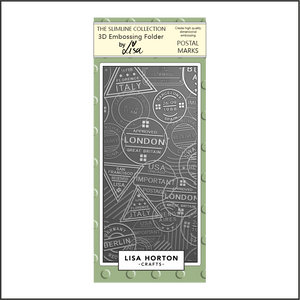 Lisa Horton Crafts Postal Marks DL 3D Embossing Folder