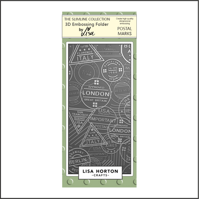 Lisa Horton Crafts Postal Marks DL 3D Embossing Folder