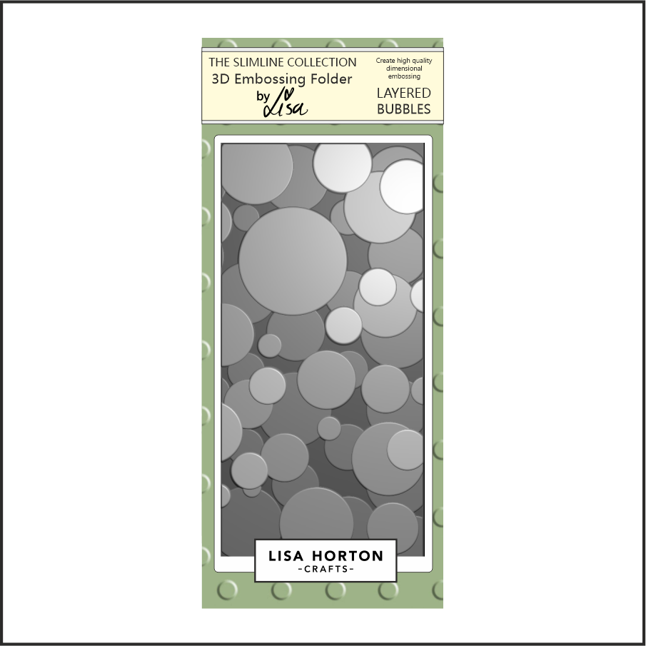 Lisa Horton Crafts Layered Bubbles DL 3D Embossing Folder