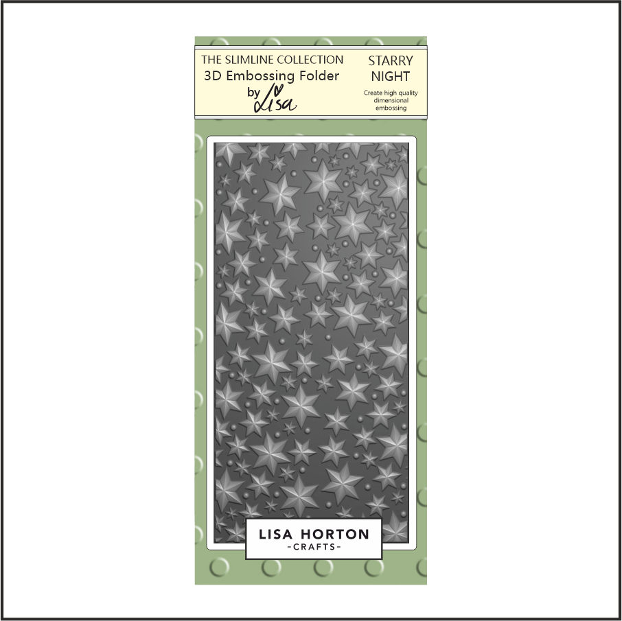 Lisa Horton Crafts Starry Night DL 3D Embossing Folder