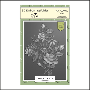 Lisa Horton Crafts Floral Vine A6 3D Embossing Folder and Die