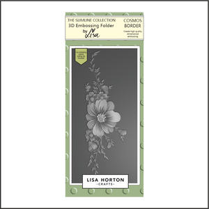 Lisa Horton Crafts Cosmos Border DL 3D Embossing Folder with Die