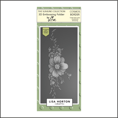 Lisa Horton Crafts Cosmos Border DL 3D Embossing Folder with Die