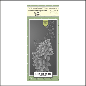 Lisa Horton Crafts Water Lily Flourish DL 3D Embossing Folder with Die