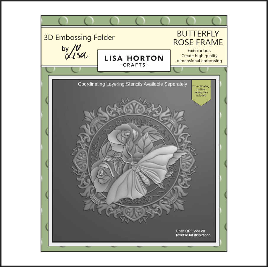 Lisa Horton Crafts Butterfly Rose Frame 6