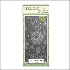 Lisa Horton Crafts Petal Flourish Background DL 3D Embossing Folder