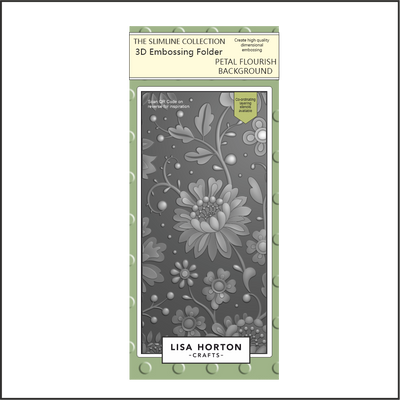 Lisa Horton Crafts Petal Flourish Background DL 3D Embossing Folder