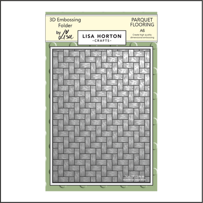 Lisa Horton Crafts Parquet Flooring A6 3D Embossing Folder