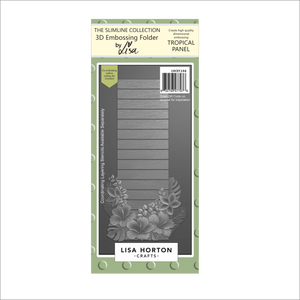 Lisa Horton Crafts Tropical Panel DL 3D Embossing Folder with Die