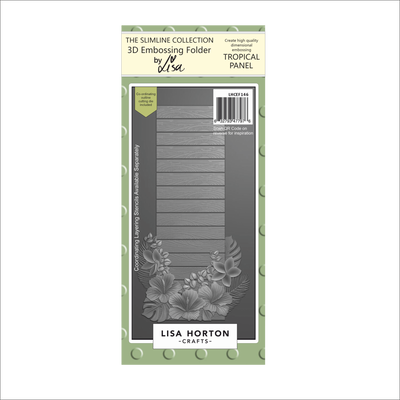 Lisa Horton Crafts Tropical Panel DL 3D Embossing Folder with Die