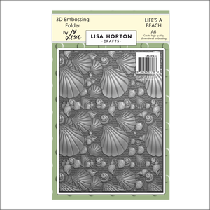 Lisa Horton Crafts Life's A Beach A6 3D Embossing Folder