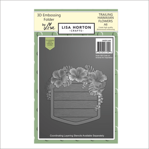 Lisa Horton Crafts Trailing Hawaiian Flowers A6 3D Embossing Folder with Die