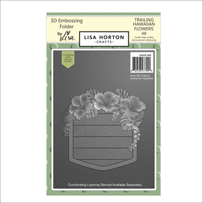 Lisa Horton Crafts Trailing Hawaiian Flowers A6 3D Embossing Folder with Die