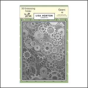 Lisa Horton Crafts Gears A6 3D Embossing Folder