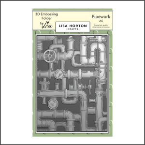 Lisa Horton Crafts Pipework A6 3D Embossing Folder