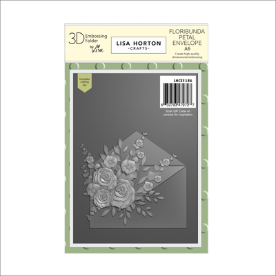 Lisa Horton Crafts Floribunda Petal Envelope A6 Embossing Folder with Die