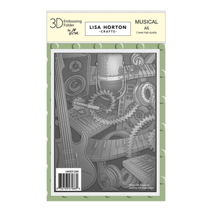 Lisa Horton Crafts Musical A6 3D Embossing Folder