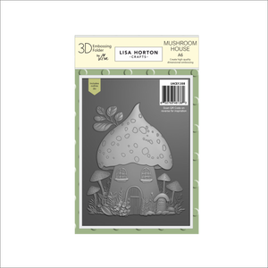 Lisa Horton Crafts Mushroom House A6 3D Embossing Folder with Die