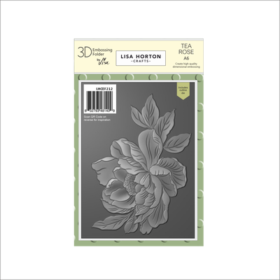 Lisa Horton Crafts Tea Rose A6 Embossing Folder with Die