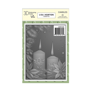 Lisa Horton Crafts Candles A6 3D Embossing Folder