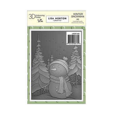 Lisa Horton Crafts Winter Snowman A6 3D Embossing Folder