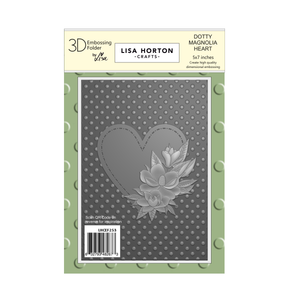 Lisa Horton Crafts Dotty Magnolia Heart Embossing Folder and Layering Stencils