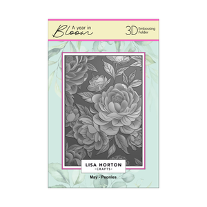 Lisa Horton Crafts 'A Year In Bloom' - Set of 12 5” x 7” 3D Embossing Folders