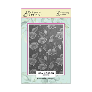 Lisa Horton Crafts 'A Year In Bloom' - Set of 12 5” x 7” 3D Embossing Folders