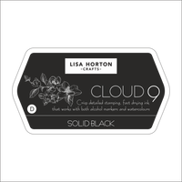 Lisa Horton Crafts Solid Black Dye Based Ink Pad - Water Resistant