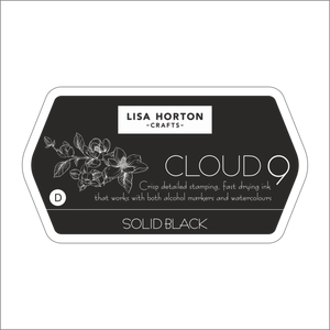 Lisa Horton Crafts Solid Black Dye Based Ink Pad - Water Resistant