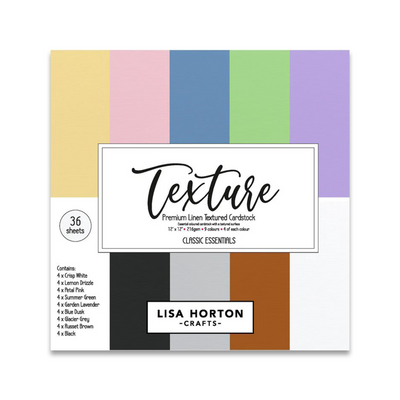 Lisa Horton Crafts Classic Coloured Premium Linen Textured 12 x 12 Cardstock