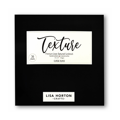 Lisa Horton Crafts Black Premium Linen Textured 12