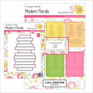 Lisa Horton Crafts Modern Florals Collection - Stickers and Die