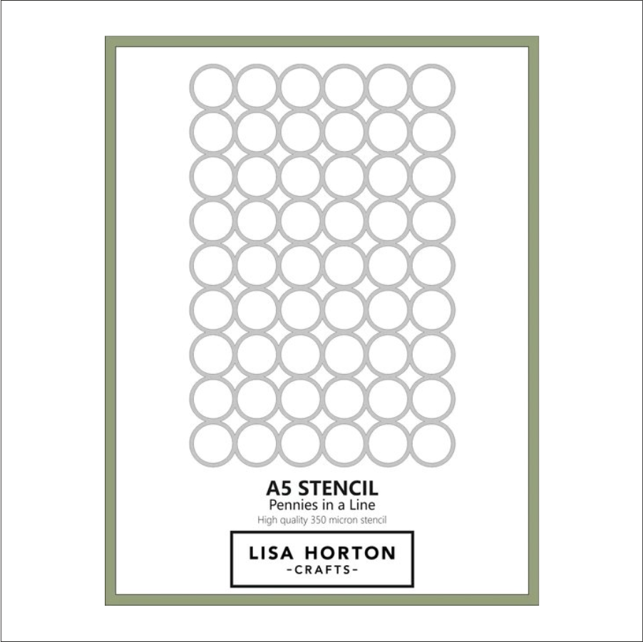 Lisa Horton Crafts Pennies in a Line A5 Stencil