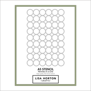 Lisa Horton Crafts Pennies in a Line A5 Stencil