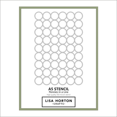 Lisa Horton Crafts Pennies in a Line A5 Stencil