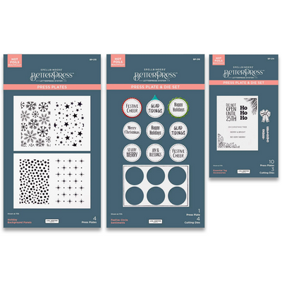 Spellbinders x Lisa Horton Crafts BetterPress Plates Bundle - 15 Plates and 7 Dies