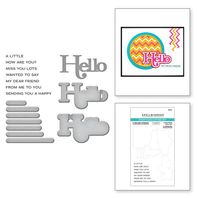 Spellbinders x Lisa Horton Crafts Spotlight Frames and Florals - A Little Hello Stamp & Die Set